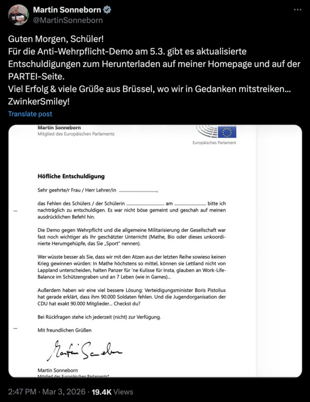 Guten Morgen, Schüler!