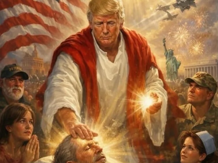 Illustration veröffentlicht von Donald Trump, 15. April 2026.