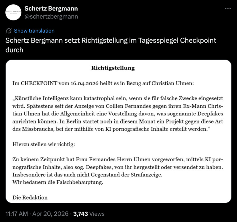 Es geht nach hinten los