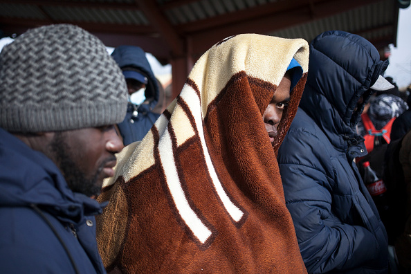 Ukrainian refugees come in Przemysl, Poland, on March 1, 2022. (Photo by Maciej Luczniewski/NurPhoto via Getty Images)