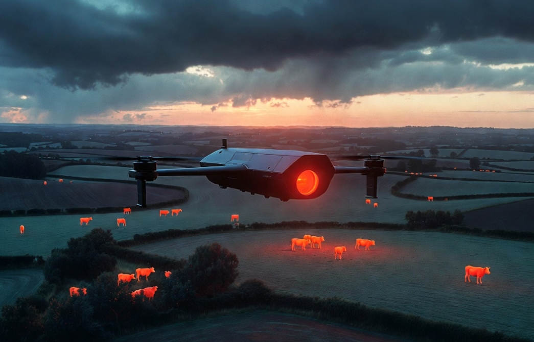 Drohnen auf der Jagd nach ungeimpften Kühen