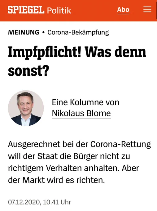 Impfpflicht! Was denn sonst?