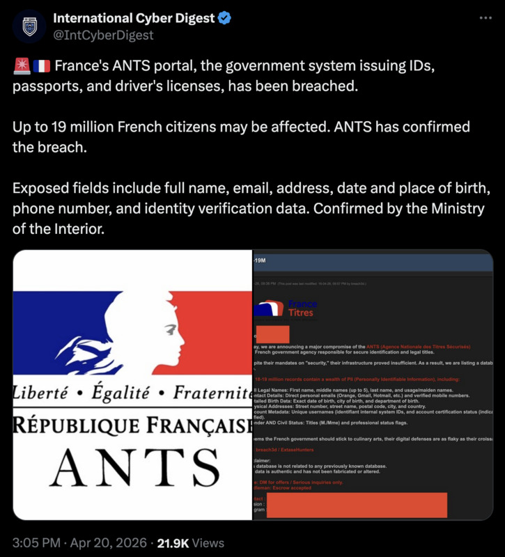 Das Internet-Einwohneramt Frankreichs hat Datenreichtum