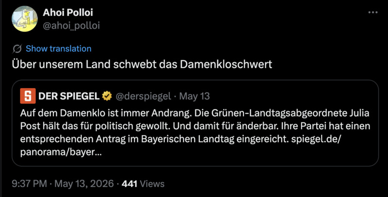Das Damenkloschwert