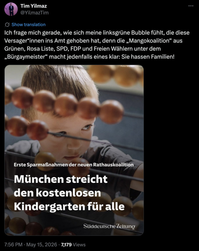 Das macht denen nichts aus. Ihre Kinder werden privat beschult.