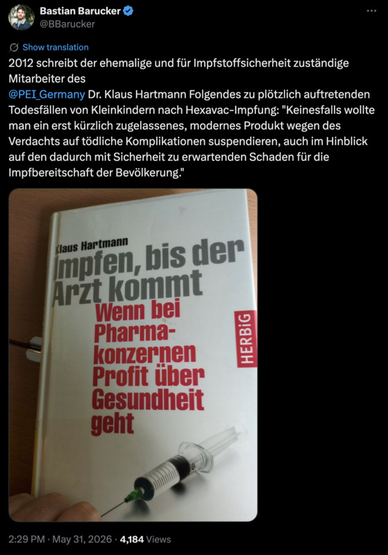 Lieber den Schaden an der Bevölkerung als an der Impfbereitschaft