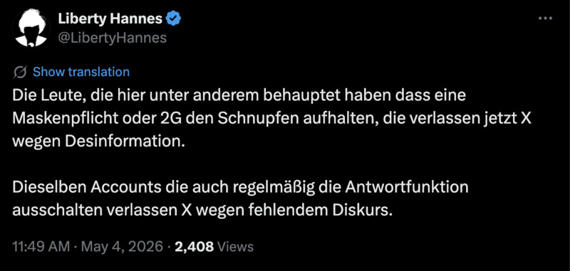 (Vermutlich temporäre) Abwesenheit