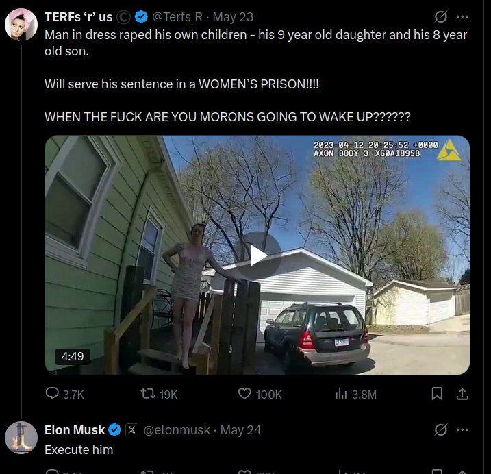 Screenshot der zensierten Nachricht