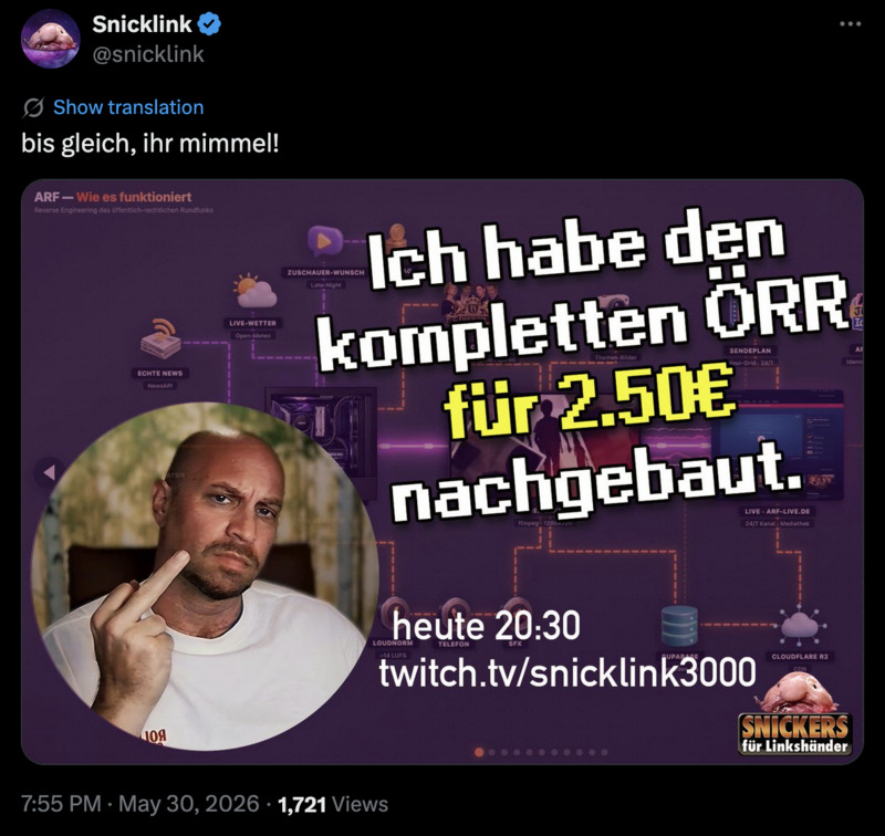Also, ich finde, in der echten Tagesschau ist die Wetterkarte noch roter