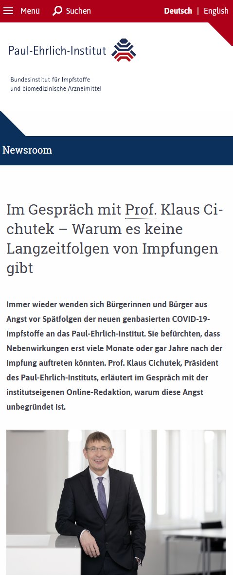 Richtig erinnern: beim Paul-Unehrlich-Institut