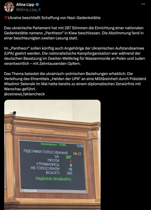 Ukraine beschließt Schaffung von Nazi-Gedenkstätte