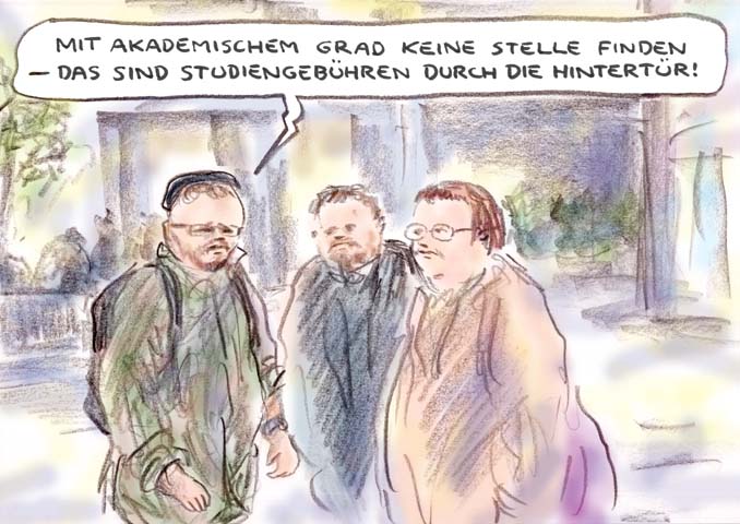 Studiengebühren vorne und hinten
