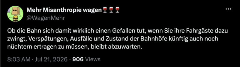 Noch nicht fertig überlegt