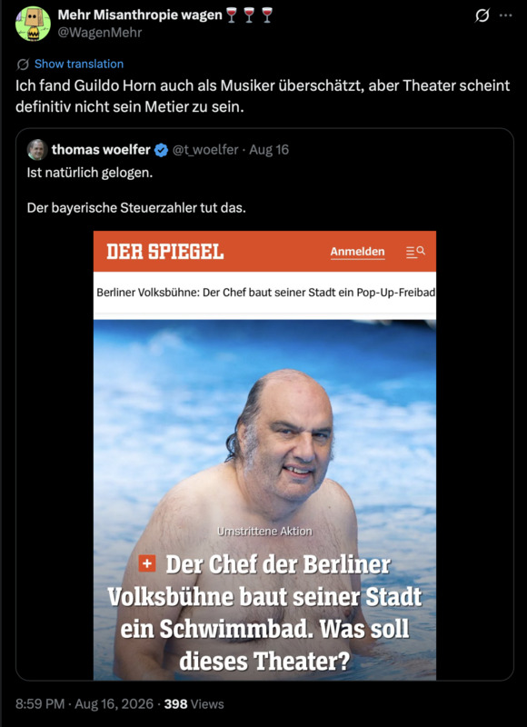 Als Musiker überschätzt