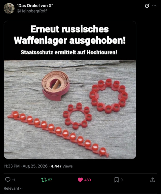 Erneut russisches Waffenlager ausgehoben