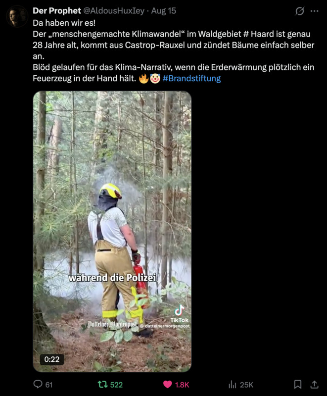 Erderwärmung mit Feuerzeug