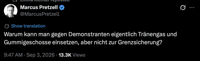 Das hängt am politischen Willen