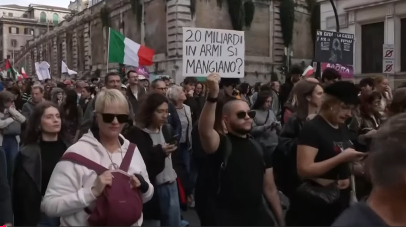 Demonstrationen in Italien: „Wir zahlen nicht für den Krieg“ Demonstrationen in Italien: „Wir zahlen nicht für den Krieg“