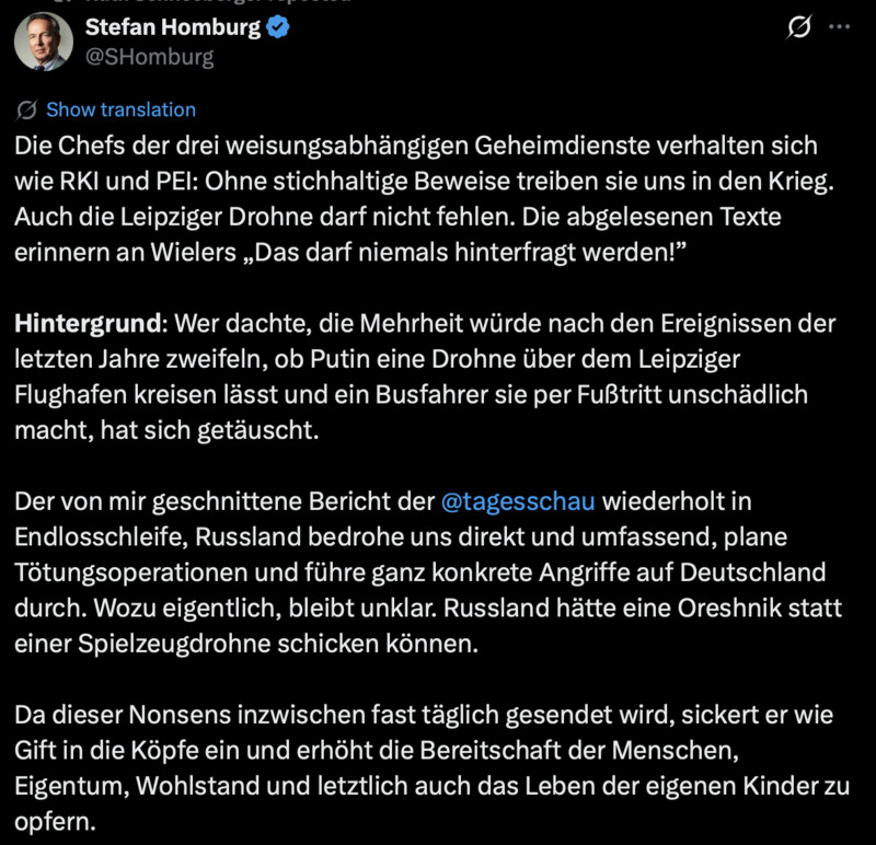 «Die Chefs der drei weisungsabhängigen Geheimdienste verhalten sich wie RKI und PEI»