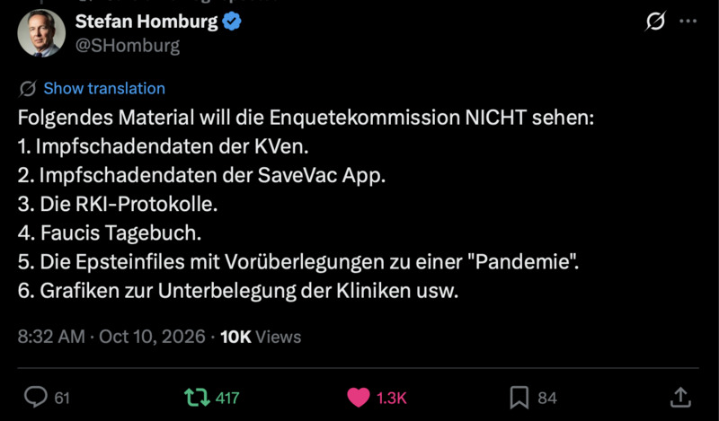 Teile davon könnten die Bevölkerung beunruhigen