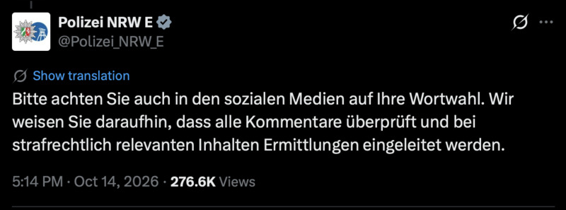 Die Gedankenpolizei informiert